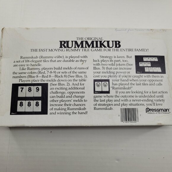 Rummikub Original Game Vintage 1980 Rummy Tile Pressman No 400 Complete w Rules - Picture 5 of 9